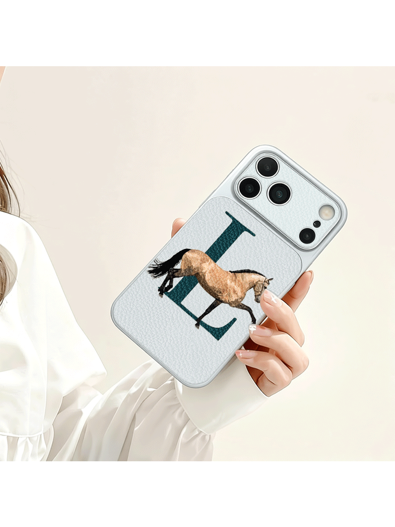 Phone Cases Near - Tan Horse Near Letter L Leather