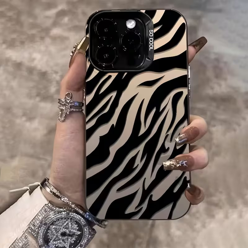 Phone Cases For Iphone 13 - Zebra Pattern Black Advanced IMD Shockproof