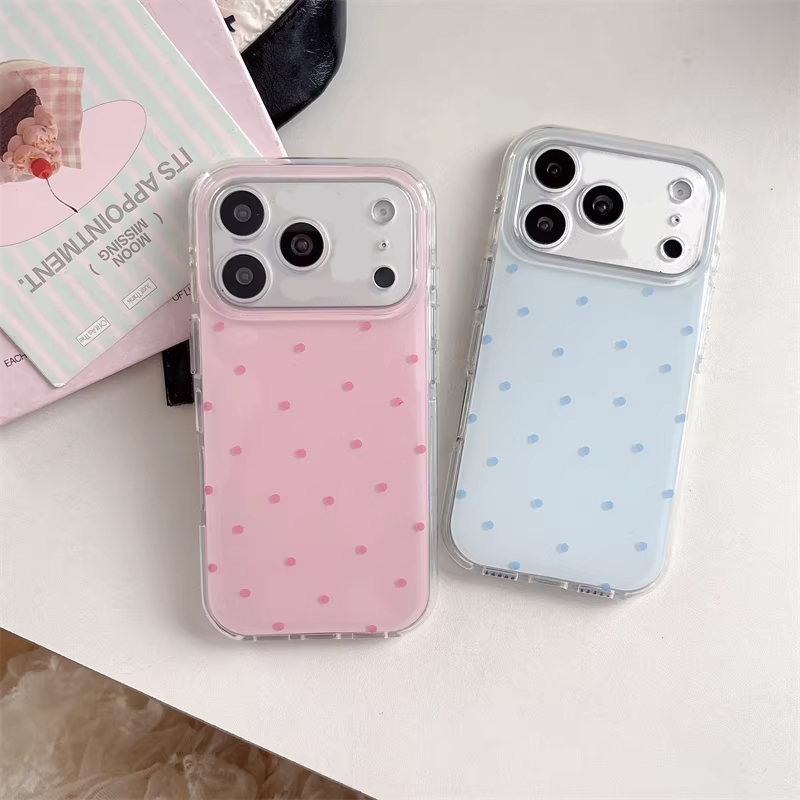 Phone Cases Purple - Korean Ins Girl Simple Blue Pink