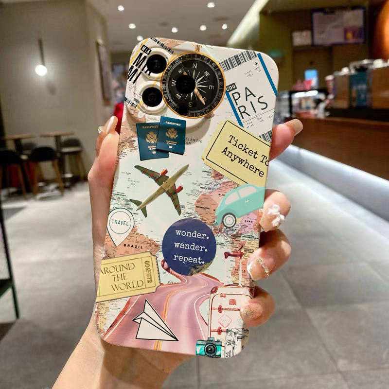 Phone Cases Vogue - Travel Element Pattern Eye Design Phone