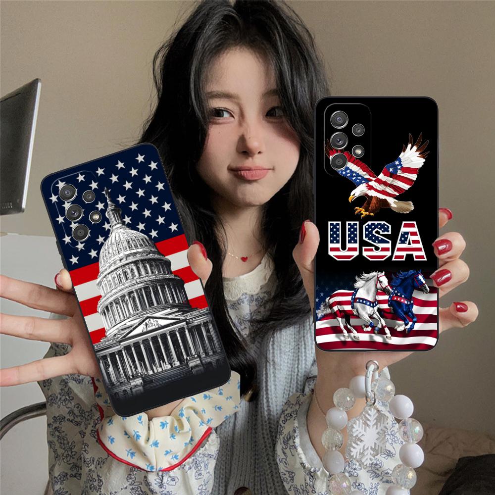 Phone Cases Usa - USA America Flag Matte TPU Mobile