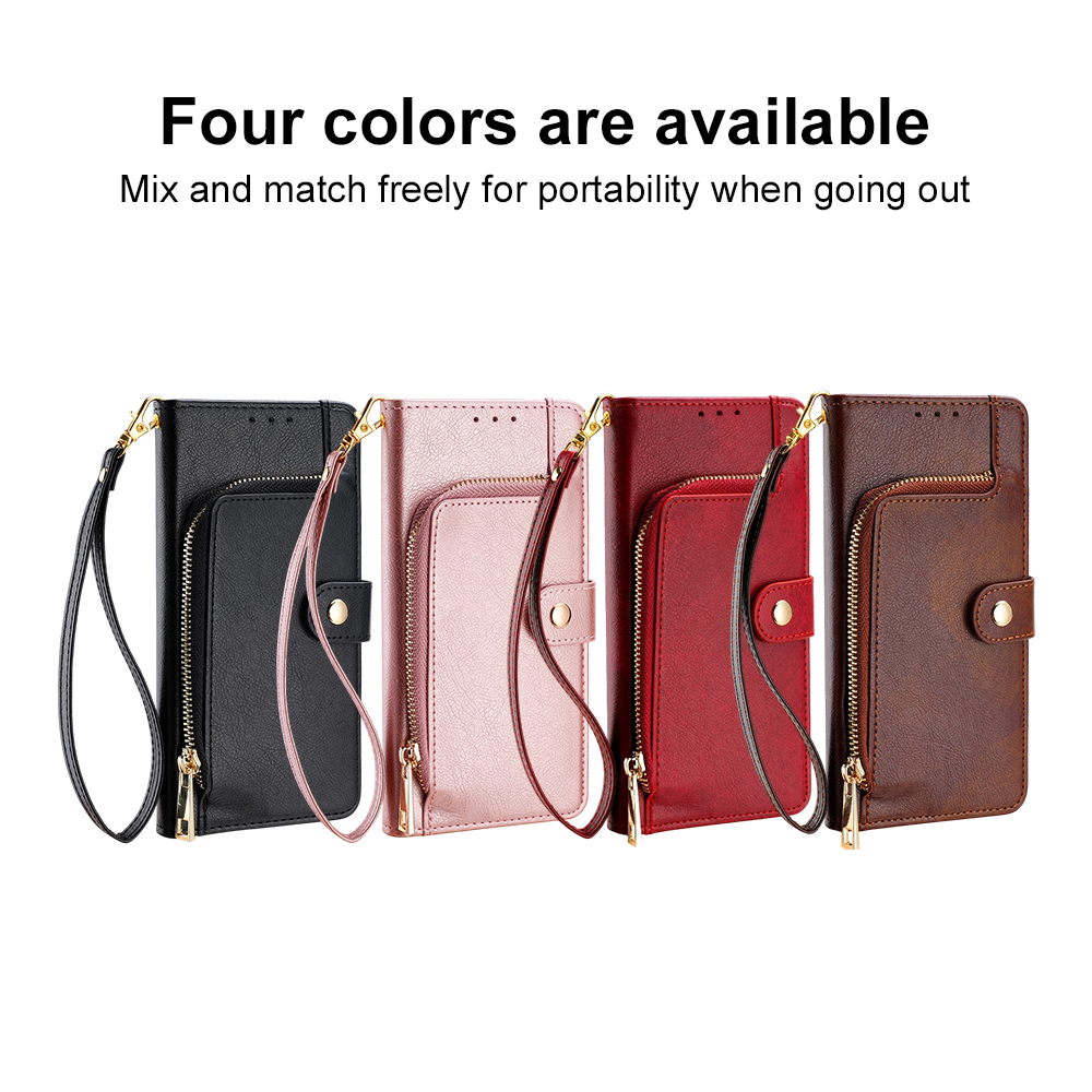 PU Leather Zipper Wallet Folio - Leather Folio Wallet Case review and price