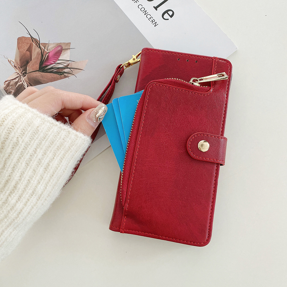 PU Leather Zipper Wallet Folio - Leather Folio Wallet Case review and price