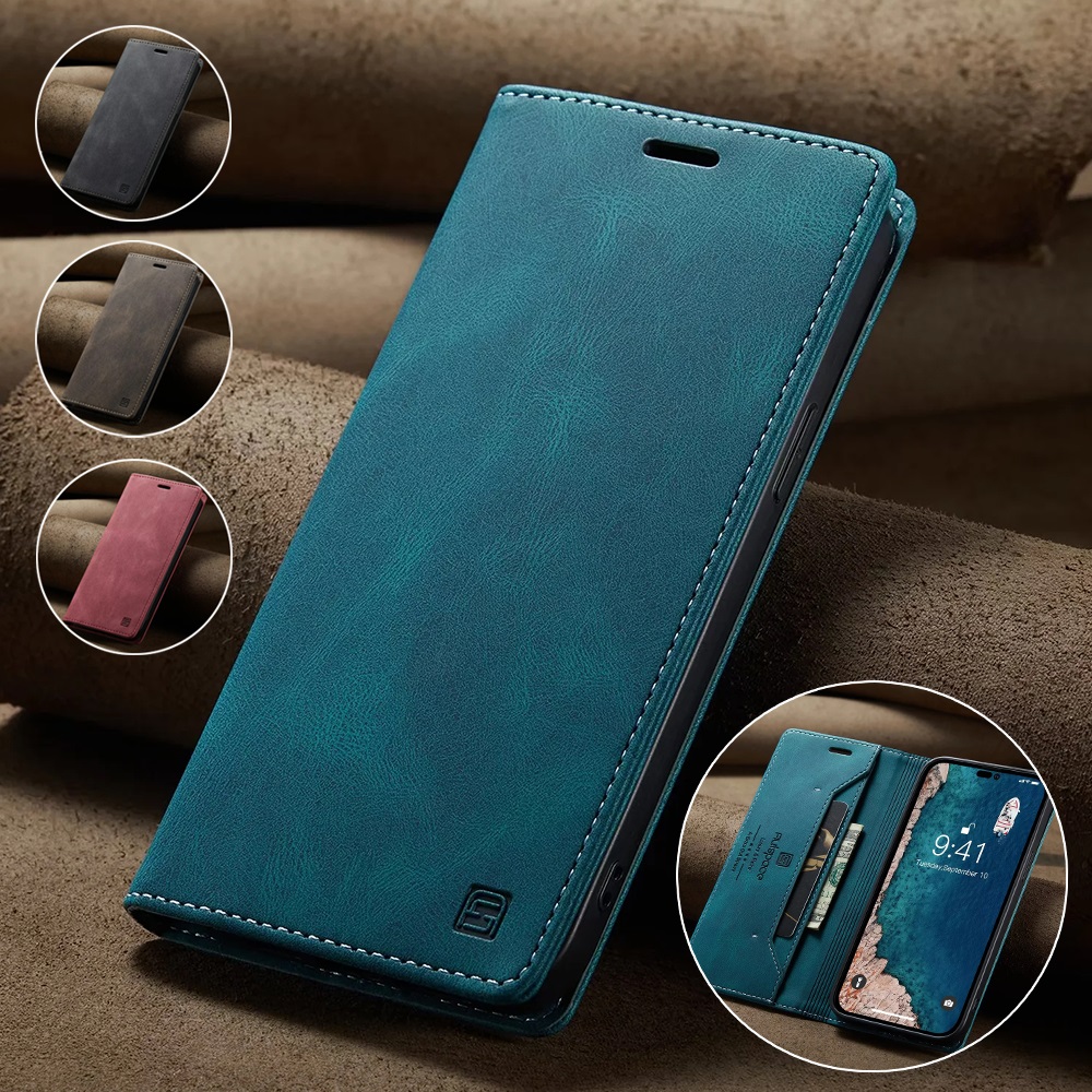 Leather Cases for iPhone 14 13 - Leather Folio Wallet Case review and price