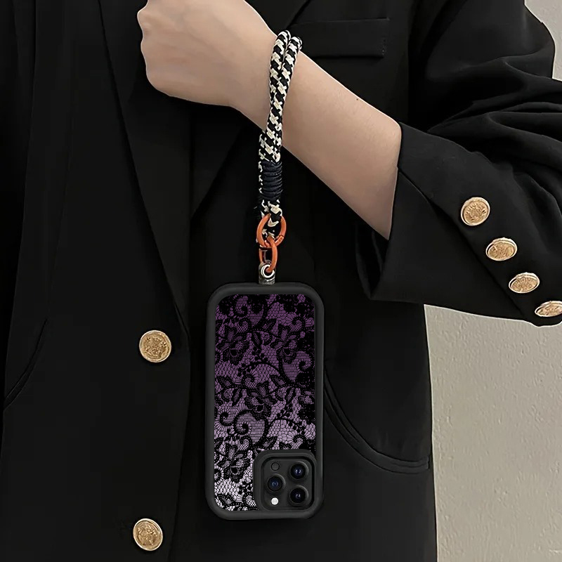 Black Purple Lace Hang Strap P - Phone Cases Purple review and price