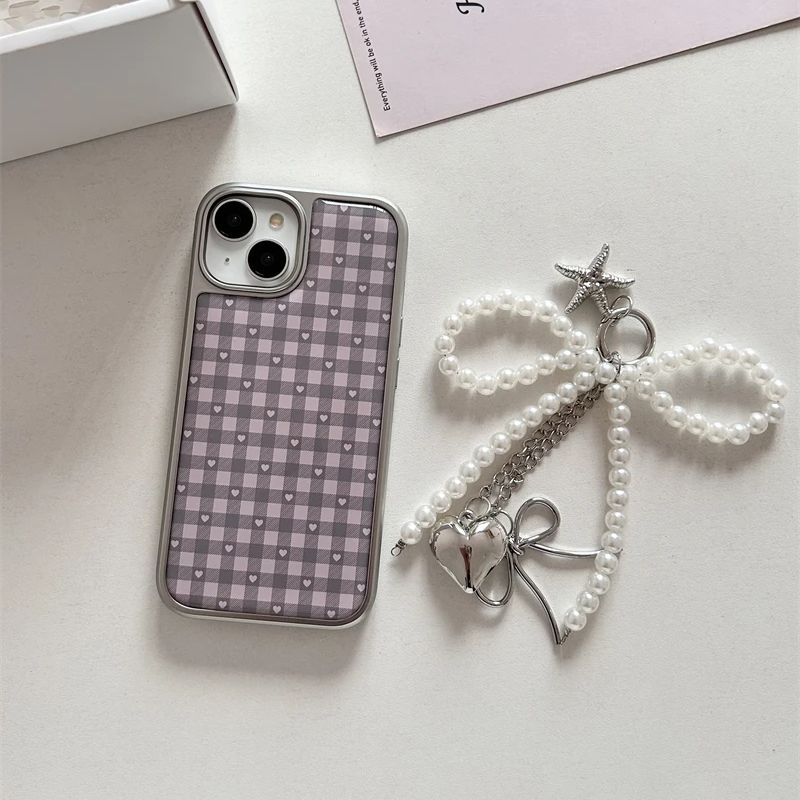 Pink Purple Heart-Shaped Check - Phone Cases Purple review and price