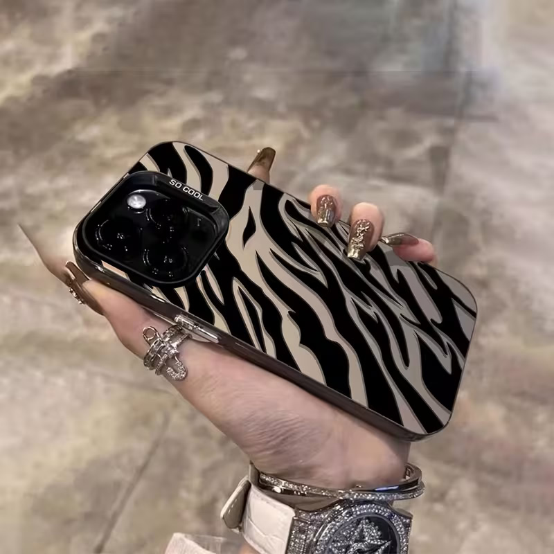 Zebra Pattern Black Advanced I - Phone Cases For Iphone 13 review and price
