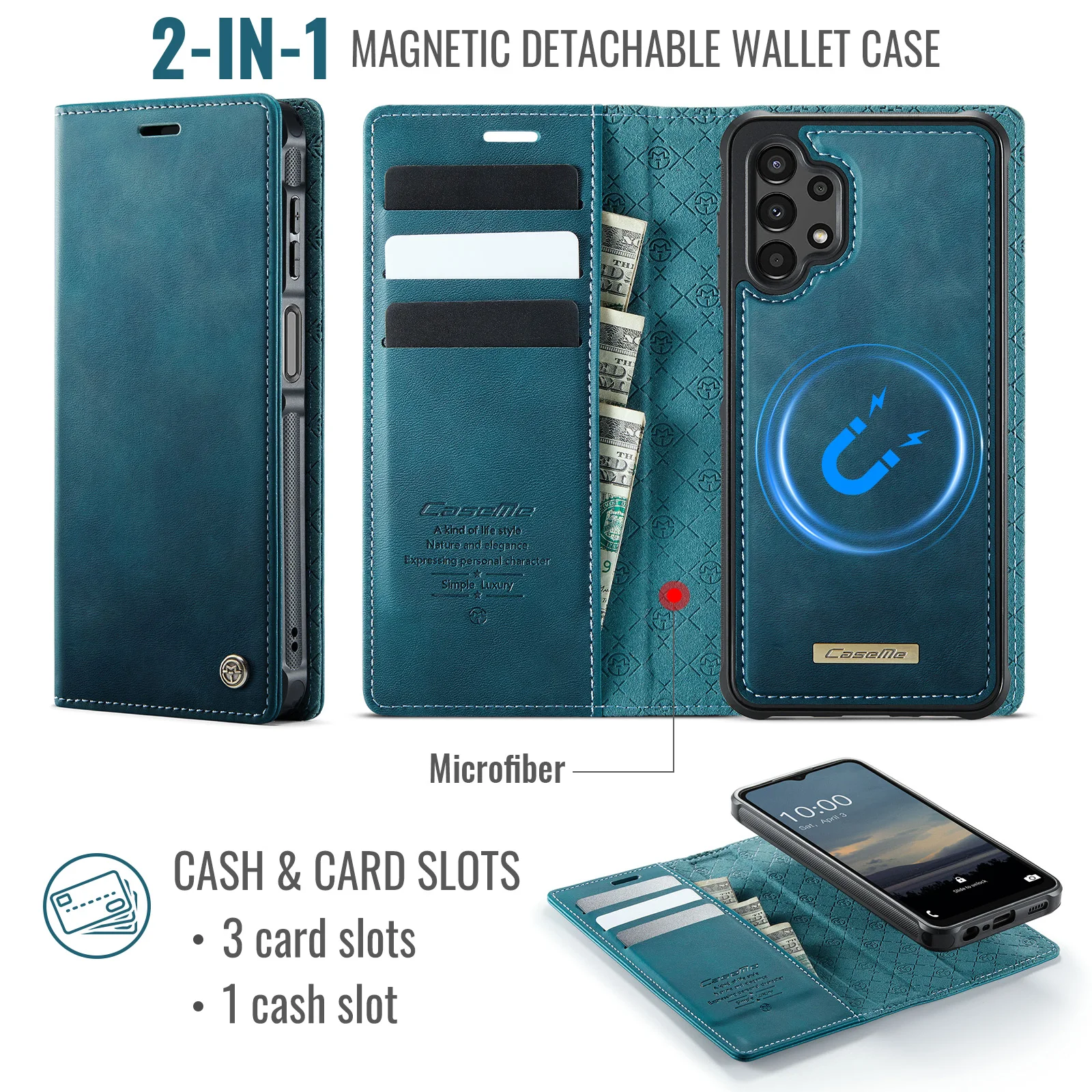 Caseme-C49 Folio Detachable Ma - Leather Folio Wallet Case review and price