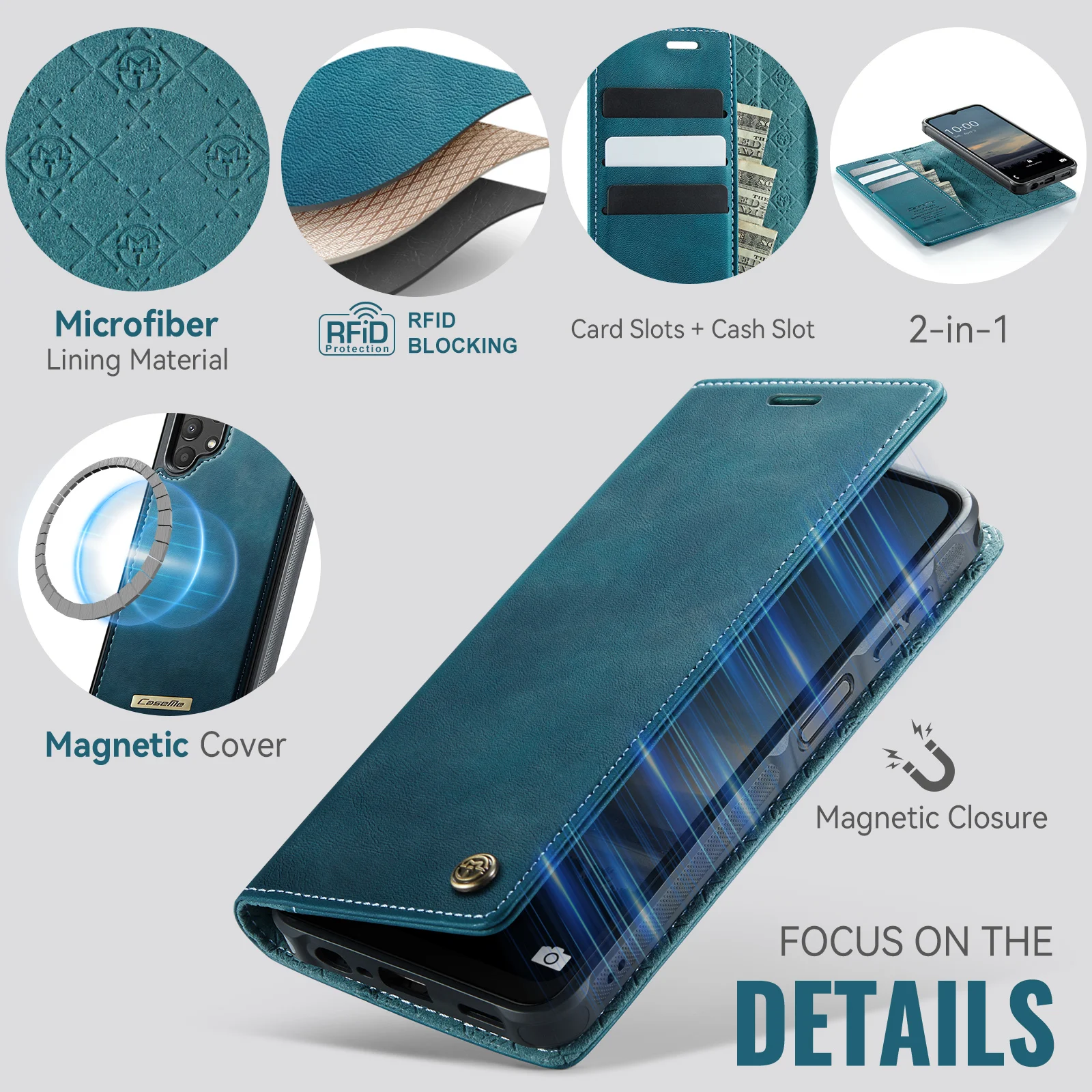 Caseme-C49 Folio Detachable Ma - Leather Folio Wallet Case review and price