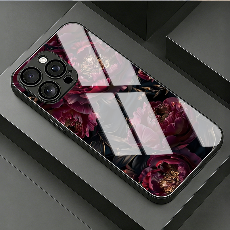 Vogue Dark Red Rose Tempered G - Phone Cases Vogue review and price