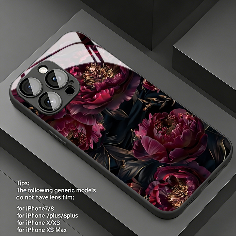 Vogue Dark Red Rose Tempered G - Phone Cases Vogue review and price