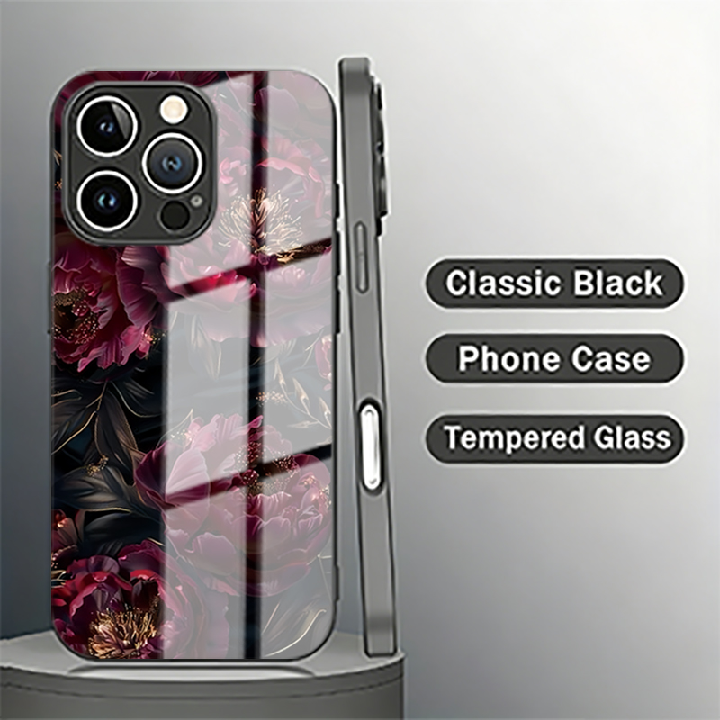 Vogue Dark Red Rose Tempered G - Phone Cases Vogue review and price