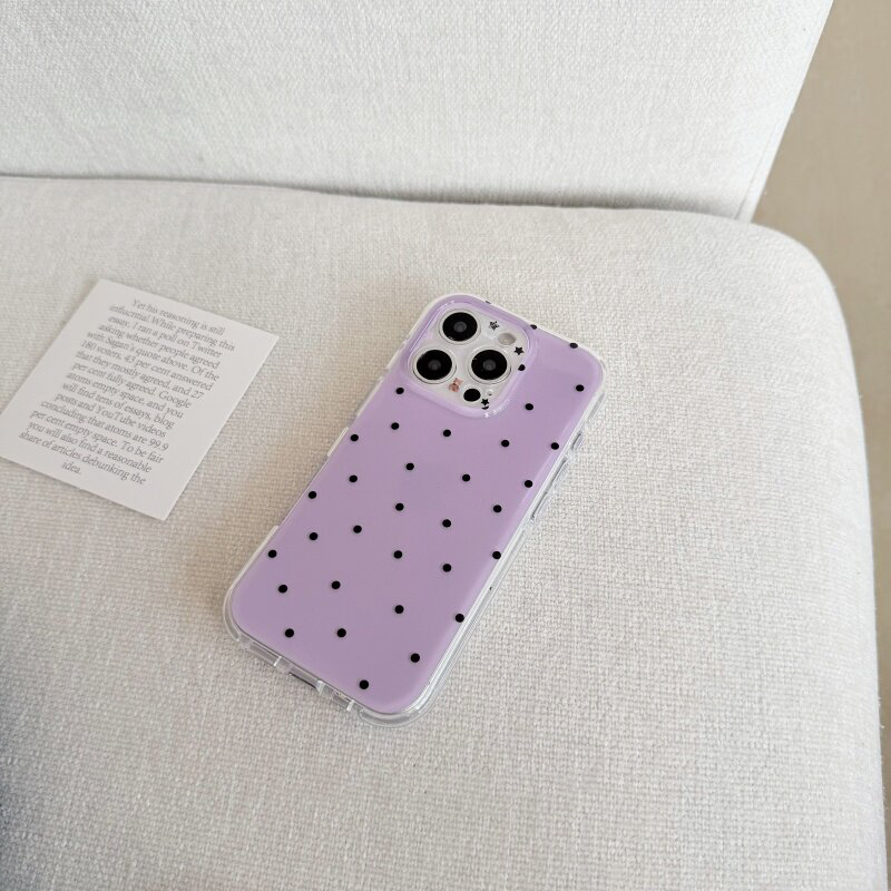 Korean White & Purple Polka Do - Phone Cases Purple review and price