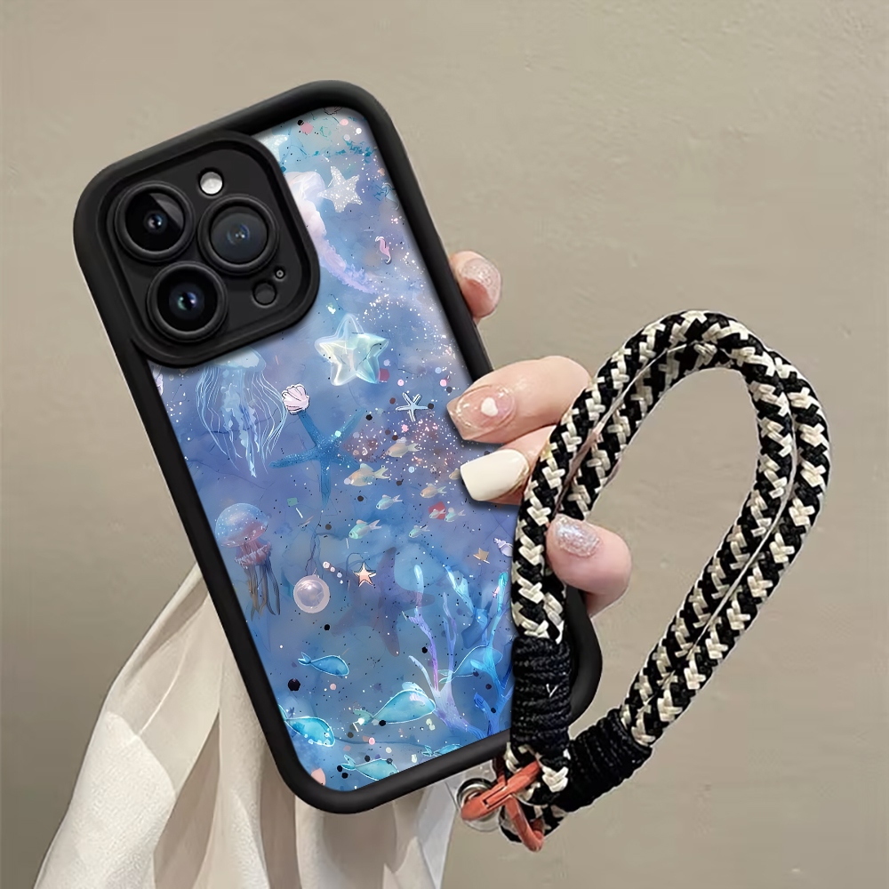 Blue Purple Jellyfish Strap Ro - Phone Cases Purple review and price