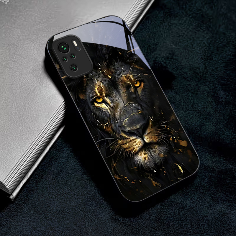 Lion With Golden Black Glass P - Phone Cases India review and price