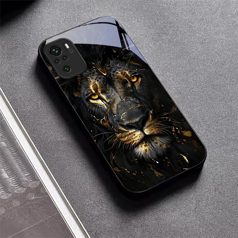 Lion With Golden Black Glass P - Phone Cases India review and price
