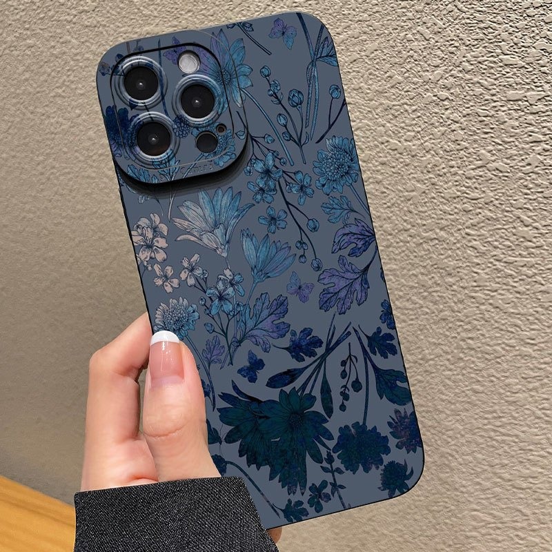 Gray Base Blue-Purple Floral P - Phone Cases Purple review and price