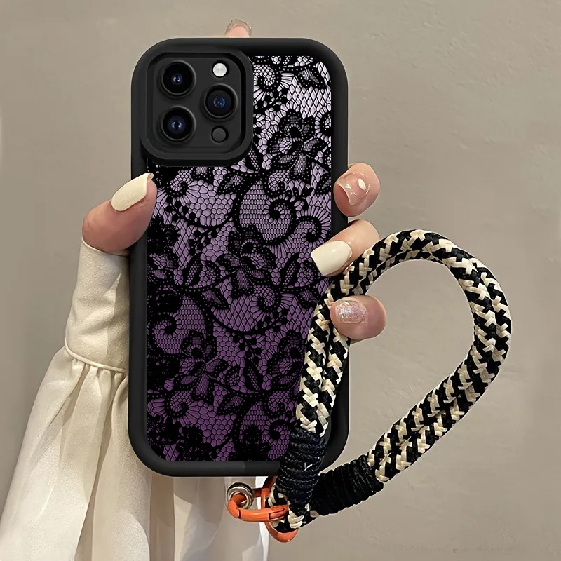 Black Purple Lace Hang Strap P - Phone Cases Purple review and price