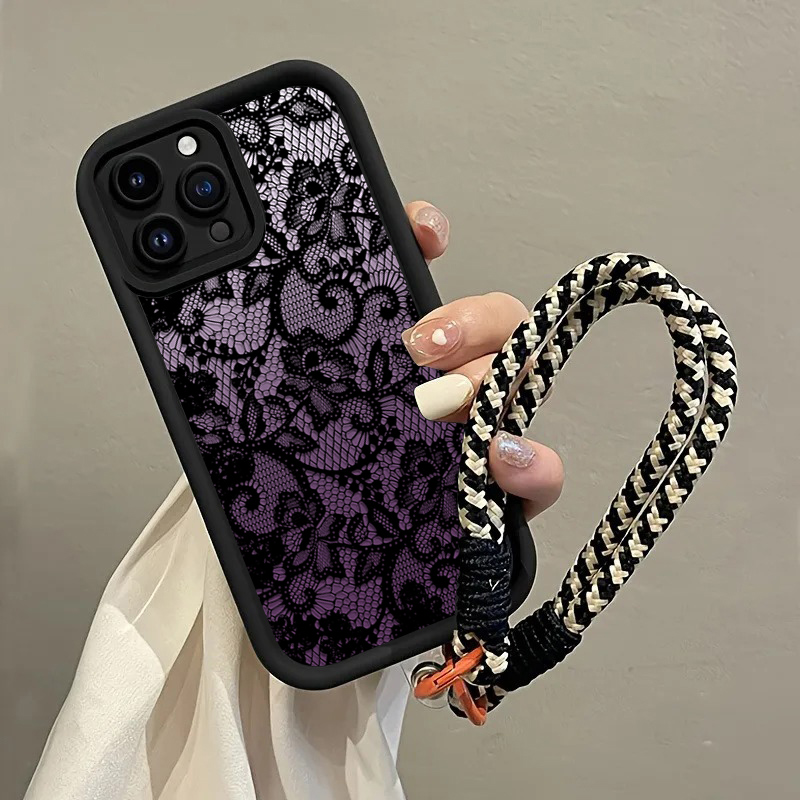 Black Purple Lace Hang Strap P - Phone Cases Purple review and price