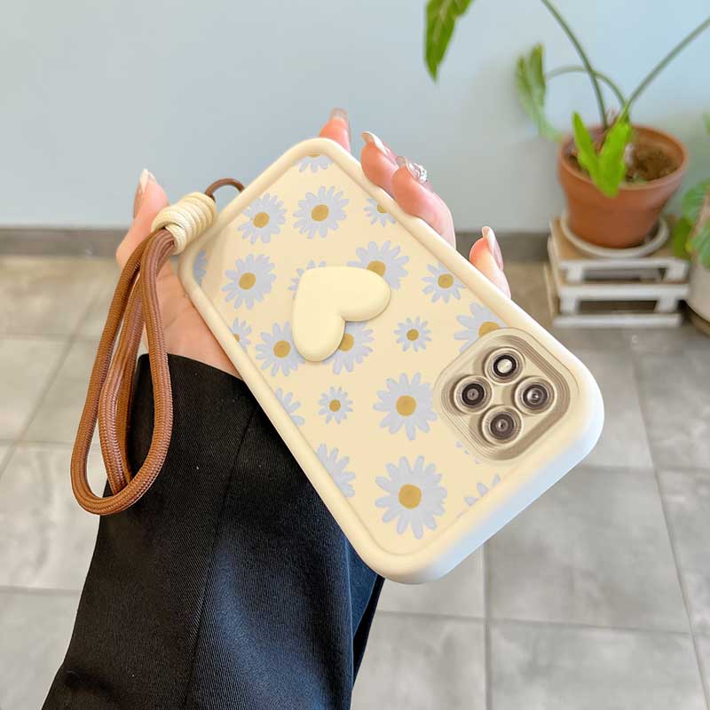 3pcs(White Sunflowers Phone Ca - Phone Cases India review and price