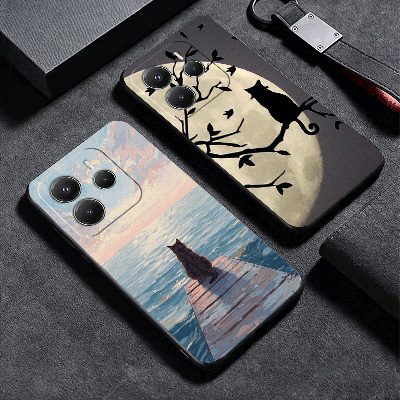 Black Cat Aesthetic Pattern So - Phone Cases Shein review and price