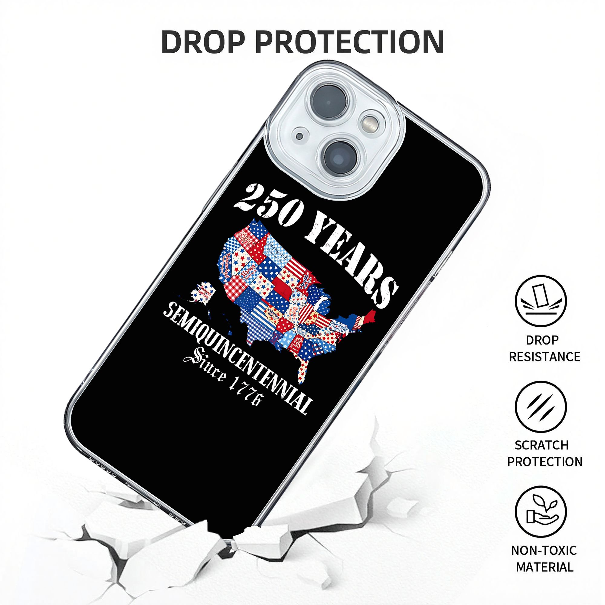 Retro Usa 250 Map 250th Annive - Phone Cases Usa review and price