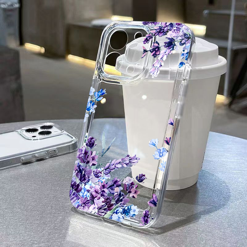 Purple Flower Soft TPU Phone C - Phone Cases Purple review and price