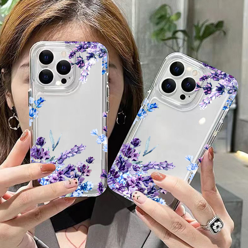 Purple Flower Soft TPU Phone C - Phone Cases Purple review and price