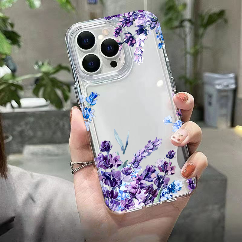 Purple Flower Soft TPU Phone C - Phone Cases Purple review and price